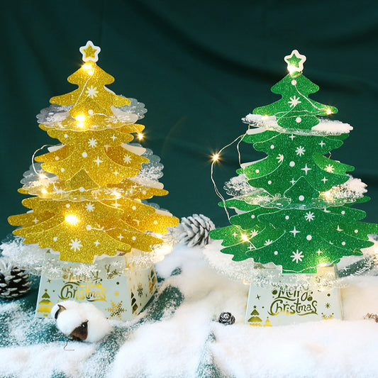 Christmas Decorations Mini Desktop Christmas Greeting Card Ornaments